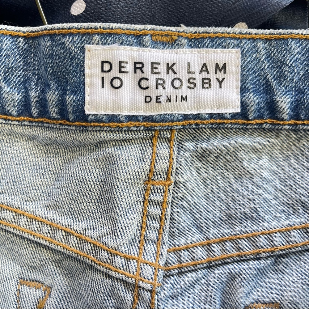 Derek Lam Mika Mid Rise Girlfriend Distressed Blue Jean Size 26 - Picture 11 of 14